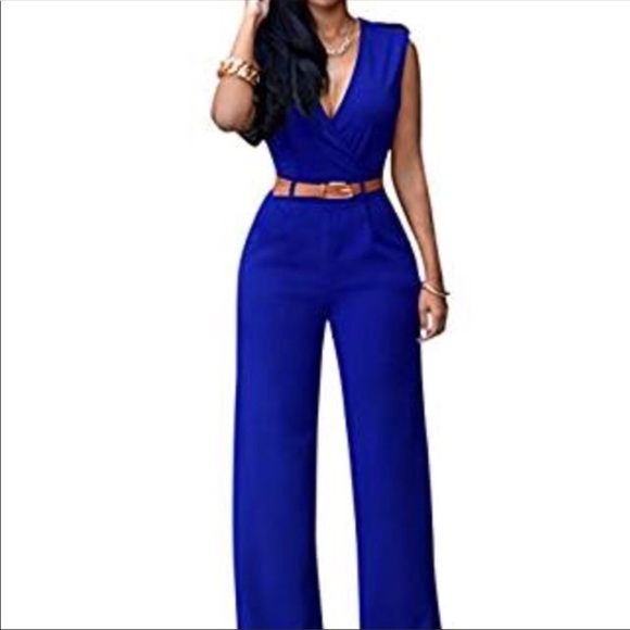 Pants - SLEEVELESS V Neck Jumpsuit